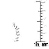 0.25 Carat (ctw) 10K White Gold Round Cut White Diamond Ladies Leaf Shaped Climber Earrings