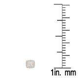1.50 Carat (ctw) 10K Rose Gold Princess & Round Cut Diamond Halo Stud Earrings With Removable Jackets 1 1/2 CT