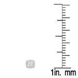 1.50 Carat (ctw) 10K White Gold Princess & Round Cut Diamond Halo Stud Earrings With Removable Jackets 1 1/2 CT