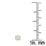 1.50 Carat (ctw) 10K Yellow Gold Princess & Round Cut Diamond Halo Stud Earrings With Removable Jackets 1 1/2 CT