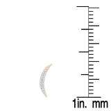 0.25 Carat (ctw) 10K Rose Gold Round Cut White Diamond Ladies Climber Earrings 1/4 CT