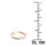 0.06 Carat (ctw) 10K Rose Gold Round Diamond Ring Wedding Anniversary Stackable Band