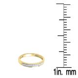 0.06 Carat (ctw) 10K Yellow Gold Round Diamond Ring Wedding Anniversary Stackable Band
