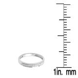 0.06 Carat (ctw) 14K White Gold Round Diamond Ring Wedding Anniversary Stackable Band