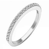 0.25 Carat (ctw) 10K White Gold Round White Diamond Wedding Anniversary Stackable Band Ring 1/4 CT
