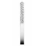 0.25 Carat (ctw) 10K White Gold Round White Diamond Wedding Anniversary Stackable Band Ring 1/4 CT