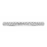 0.25 Carat (ctw) 10K White Gold Round White Diamond Wedding Anniversary Stackable Band Ring 1/4 CT