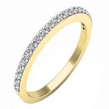 0.25 Carat (ctw) 10K Yellow Gold Round White Diamond Wedding Anniversary Stackable Band Ring 1/4 CT