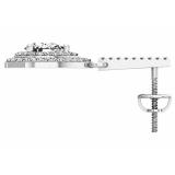 1.45 Carat (ctw) 10K White Gold Pear Cut White Sapphire & Round White Diamond Ladies Dangling Drop Earrings 1 1/2 CT
