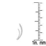 0.15 Carat (ctw) 10K White Gold Round Cut White Diamond Ladies Crawler Climber Earrings