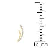 0.15 Carat (ctw) 14K Yellow Gold Round Cut White Diamond Ladies Crawler Climber Earrings