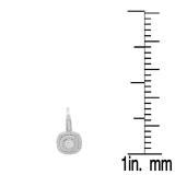 0.65 Carat (Ctw) 10K White Gold Round Cut Diamond Ladies Halo Style Dangling Drop Earrings