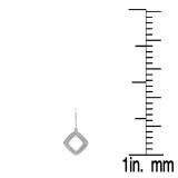 0.24 Carat (ctw) 18K White Gold Round Cut White Diamond Ladies Cushion Shape Dangling Drop Earrings 1/4 CT