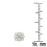 0.40 Carat (ctw) 10K Yellow Gold Round Cut White Diamond Ladies Cluster Flower Micro Pave Stud Earrings