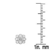 0.40 Carat (ctw) 14K White Gold Round Cut White Diamond Ladies Cluster Flower Micro Pave Stud Earrings
