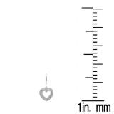 0.25 Carat (ctw) 10K White Gold Round Cut White Diamond Ladies Heart Shape Dangling Drop Earrings 1/4 CT
