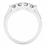0.55 Carat (ctw) 10k White Gold Round Cut White Diamond Ladies Anniversary Wedding Stackable Band