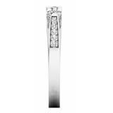 0.55 Carat (ctw) 10k White Gold Round Cut White Diamond Ladies Anniversary Wedding Stackable Band