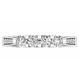 0.55 Carat (ctw) 10k White Gold Round Cut White Diamond Ladies Anniversary Wedding Stackable Band