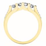 0.55 Carat (ctw) 10k Yellow Gold Round Cut White Diamond Ladies Anniversary Wedding Stackable Band