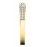 0.55 Carat (ctw) 10k Yellow Gold Round Cut White Diamond Ladies Anniversary Wedding Stackable Band