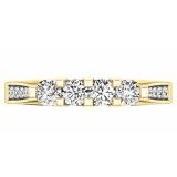 0.55 Carat (ctw) 10k Yellow Gold Round Cut White Diamond Ladies Anniversary Wedding Stackable Band