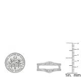 0.25 Carat (ctw) 10K White Gold Round & Baguette Cut White Diamond Ladies Anniversary Wedding Band Enhancer Double Guard Ring 1/4 CT