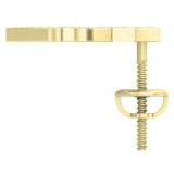 0.32 Carat (ctw) 10K Yellow Gold Round Cut White Diamond Ladies Anchor Stud Earrings 1/3 CT
