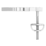 0.32 Carat (ctw) 18K White Gold Round Cut White Diamond Ladies Anchor Stud Earrings 1/3 CT