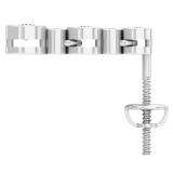 0.50 Carat (ctw) 14K White Gold Round White Diamond Ladies Bubble Drop Earrings 1/2 CT