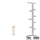 0.50 Carat (ctw) 14K Yellow Gold Round White Diamond Ladies Bubble Drop Earrings 1/2 CT