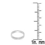 0.15 Carat (ctw) 10K White Gold Round White Diamond Ladies Anniversary Wedding Stackable Ring Band