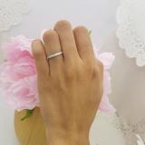 0.15 Carat (ctw) 10K White Gold Round White Diamond Ladies Anniversary Wedding Stackable Ring Band