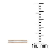 10K White & Rose Gold Men's Wedding Band Edged Plain Shiny Polished Traditional Fit
