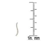 0.30 Carat (ctw) 14K Yellow Gold Round Cut White Diamond Ladies Crawler Climber Earrings 1/3 CT