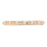 0.12 Carat (ctw) 10K Rose Gold Round Cut White Diamond Ladies Stackable Anniversary Wedding Band
