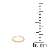 0.12 Carat (ctw) 10K Rose Gold Round Cut White Diamond Ladies Stackable Anniversary Wedding Band