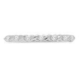 0.12 Carat (ctw) 10K White Gold Round Cut White Diamond Ladies Stackable Anniversary Wedding Band