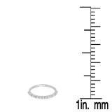 0.12 Carat (ctw) 10K White Gold Round Cut White Diamond Ladies Stackable Anniversary Wedding Band