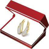 0.30 Carat (ctw) 14K Yellow Gold Round Cut White Diamond Ladies Crawler Climber Earrings 1/3 CT