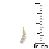 0.30 Carat (ctw) 14K Yellow Gold Round Cut White Diamond Ladies Crawler Climber Earrings 1/3 CT