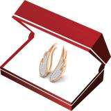 0.30 Carat (ctw) 18K Rose Gold Round Cut White Diamond Ladies Crawler Climber Earrings 1/3 CT