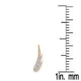 0.30 Carat (ctw) 18K Rose Gold Round Cut White Diamond Ladies Crawler Climber Earrings 1/3 CT