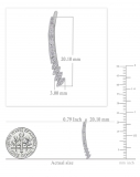 0.30 Carat (ctw) 10K White Gold Round Cut White Diamond Ladies Climber Earrings 1/3 CT