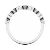 0.10 Carat (ctw) 10K White Gold Round White Diamond Heart Shape Promise Engagement Ring 1/10 CT.