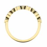 0.10 Carat (ctw) 10K Yellow Gold Round White Diamond Heart Shape Promise Engagement Ring 1/10 CT.