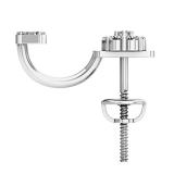 0.25 Carat (ctw) Sterling Silver Round Cut White Diamond Pendulum Stud Earring Jackets 1/4 CT