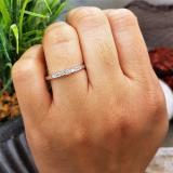 0.13 Carat (ctw) 10K White Gold Round Diamond Ladies Bridal Promise 3 Stone Engagement Ring
