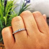 0.13 Carat (ctw) 10K White Gold Round Diamond Ladies Bridal Promise 3 Stone Engagement Ring