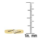 0.20 Carat (ctw) 10K Yellow Gold Round Cut White & Black Diamond Men's 3 Stone Wedding Band 1/5 CT